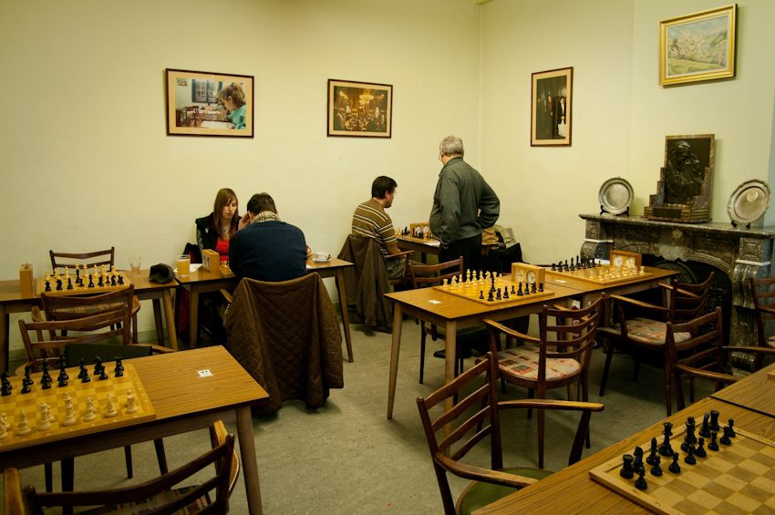 The playing hall at the end