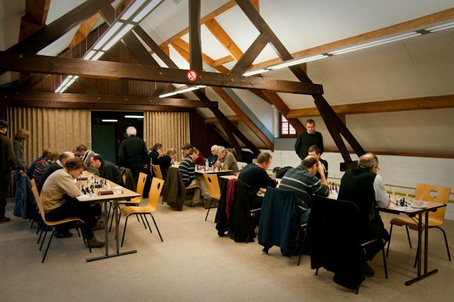 The playing hall in Opwijk (with other teams are also playing)